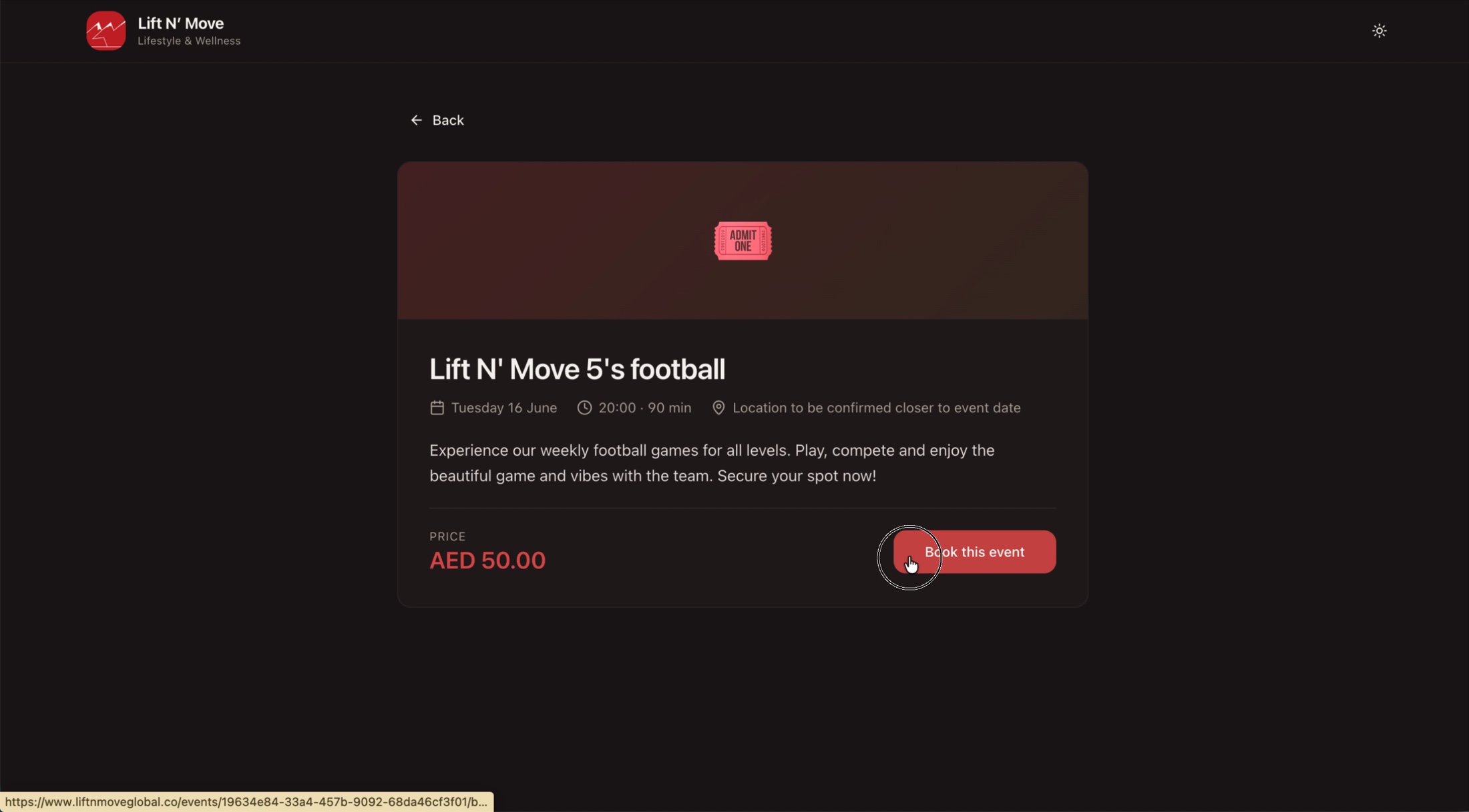 LiftNMove booking and payment form